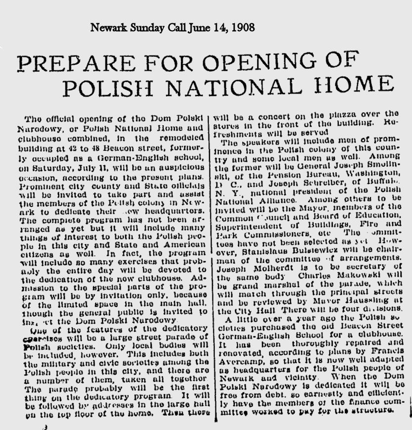 Prepare for Opening of Polish National Home
1908
