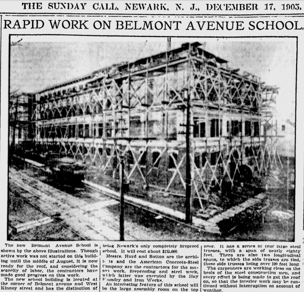 Rapid Work on Belmont Avenue School
1905
