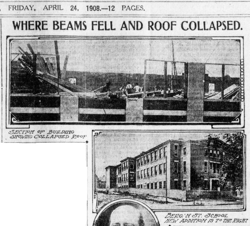 Where Beams Fell and Roof Collapsed
April 24, 1908
Newark Star
