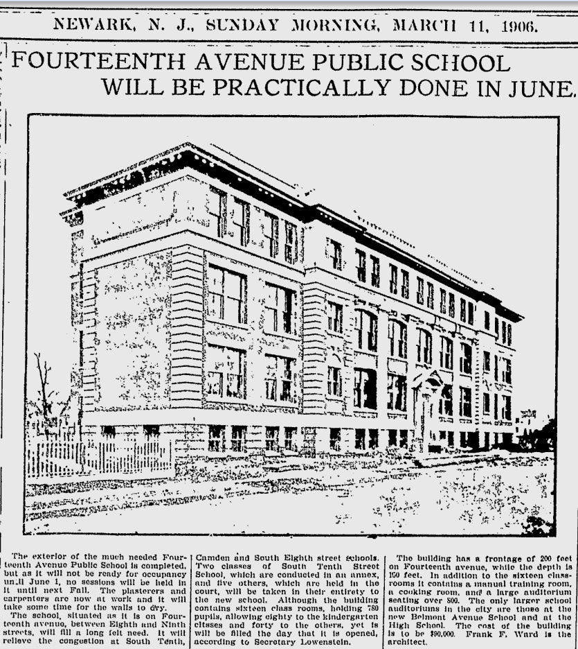 Fourteenth Avenue Public School Will be Practically Done in June
March 11, 1906
