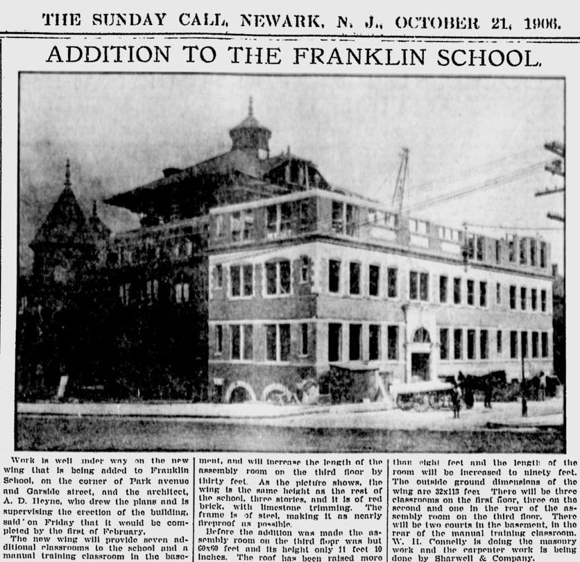 Addition to the Franklin School
October 21, 1906

