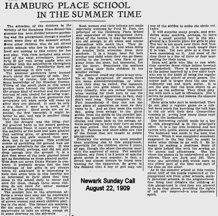 Hamburg Place School in the Summer Time
1909

