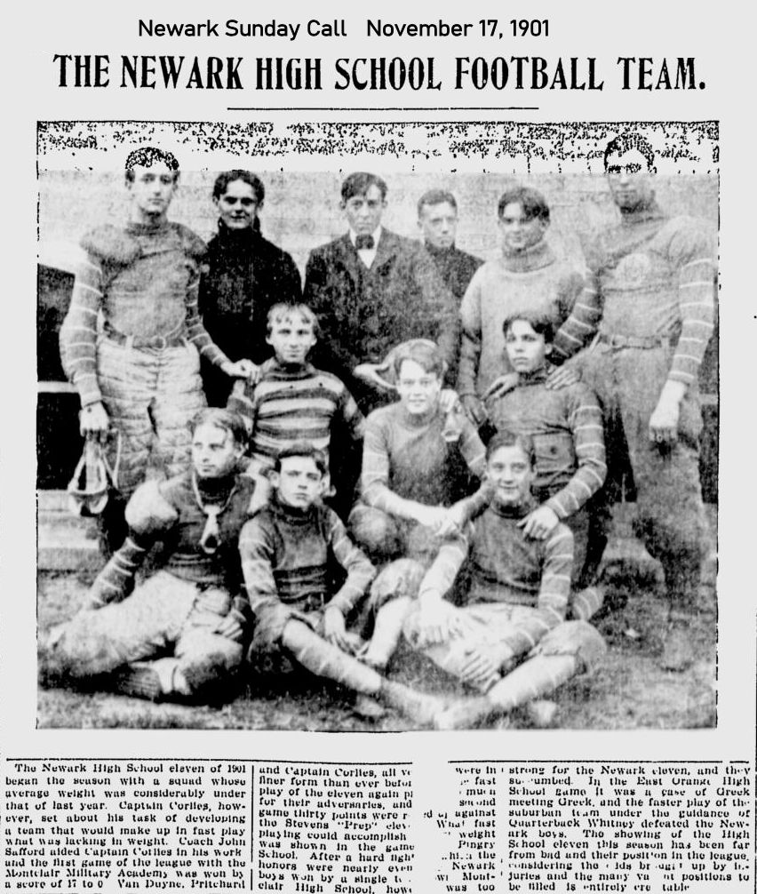 The Newark High School Football Team
November 17, 1901
