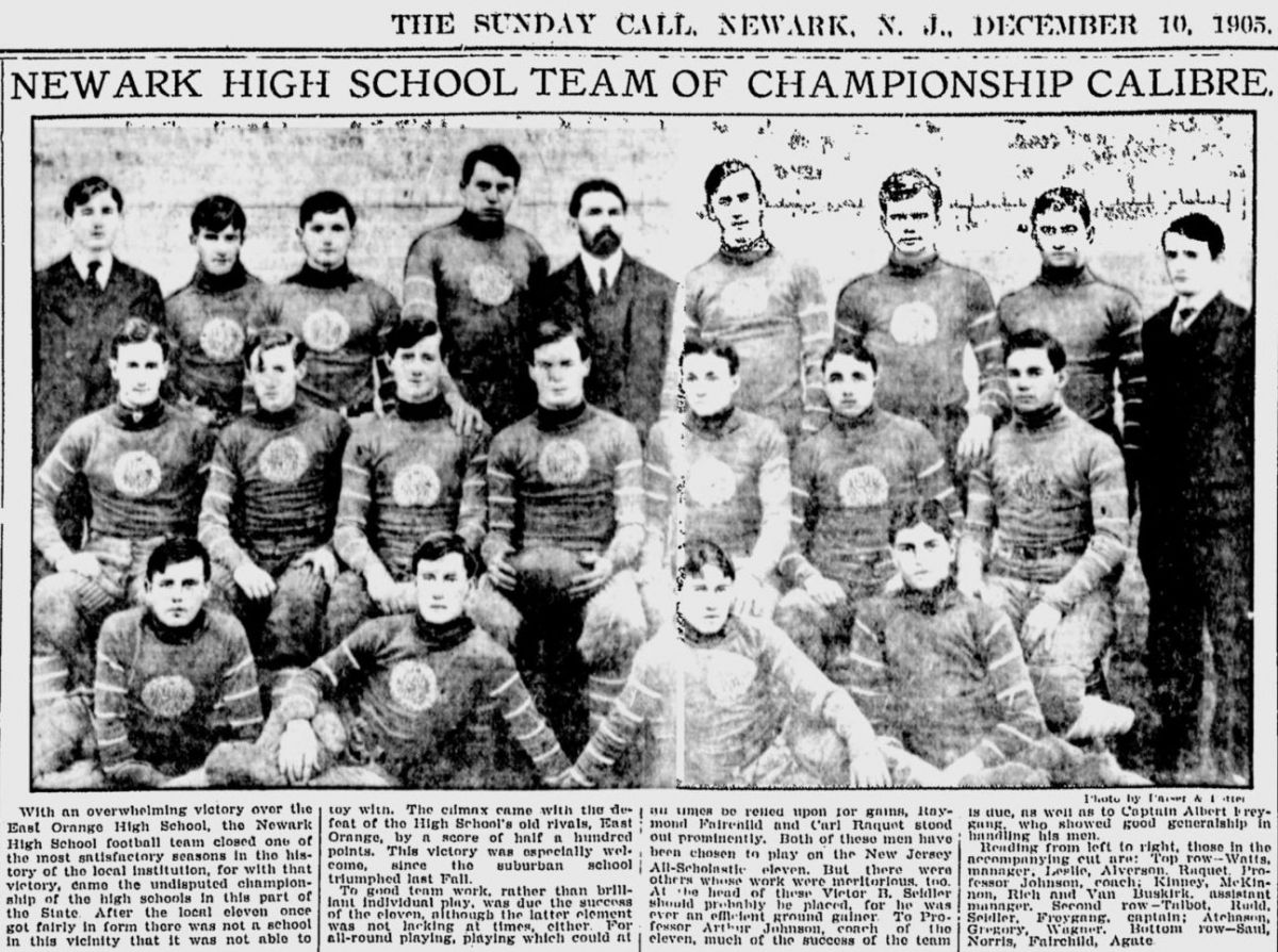 Newark High School Team of Championship Calibre
December 10, 1905
