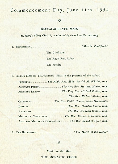 1954 Commencement Booklet 2
