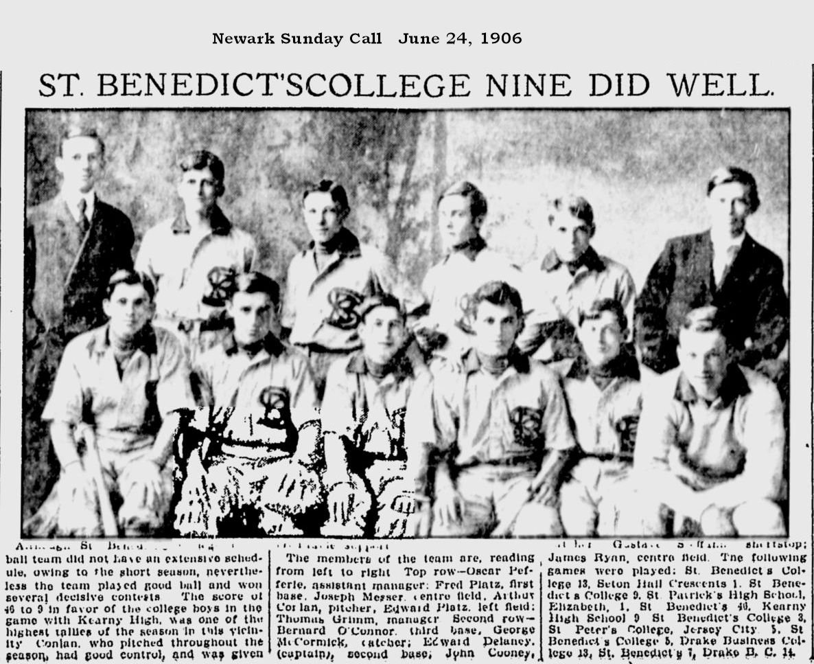 St. Benedict's College Nine Did Well
June 24, 1906
