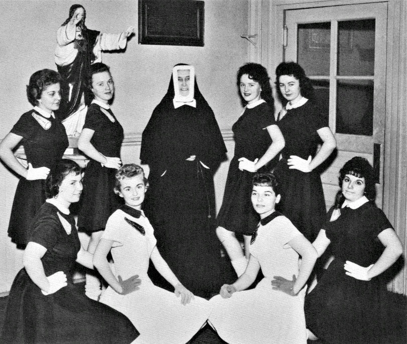 Cheerleaders
Cheerleaders at St. James High School in Newark New Jersey with their advisor a Sister of Charity of St. Elizabeth 1950's
Photo from Alberto Valdes
